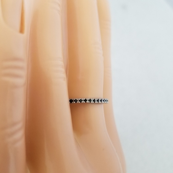 18k White Gold Pave Band - Picture 8 of 8